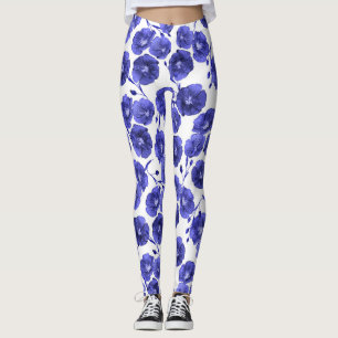 Watercolor Field Flowers: Botanical Wallpaper Leggings
