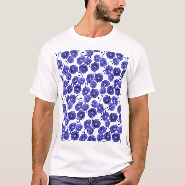 Watercolor Field Flowers: Botanical Wallpaper T-Shirt (Front)