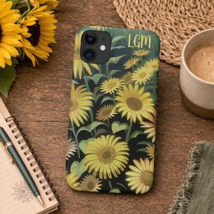 Watercolor Field of Yellow Wildflowers  iPhone 11 Case
