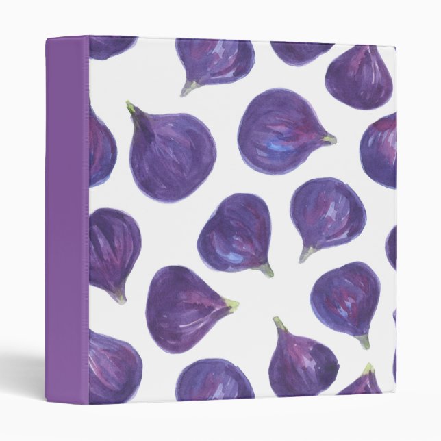 Watercolor figs pattern binder (Front/Spine)