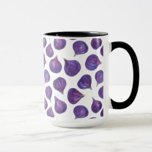 Watercolor figs pattern mug
