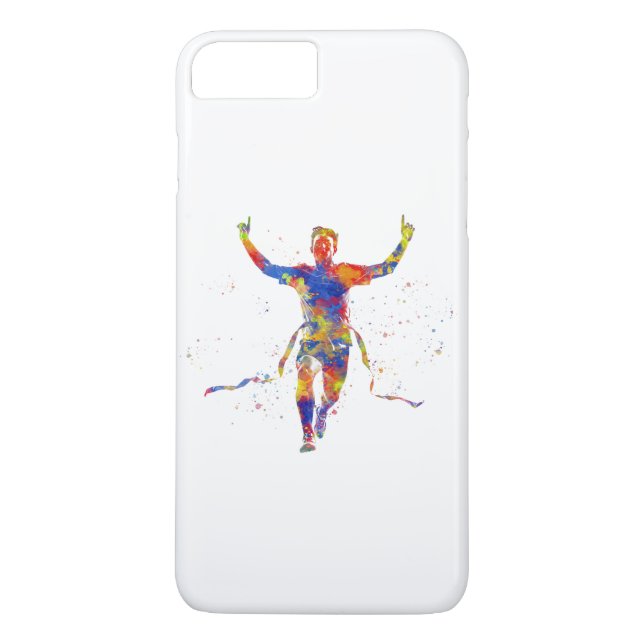 Watercolor finish line runner Case-Mate iPhone case (Back)