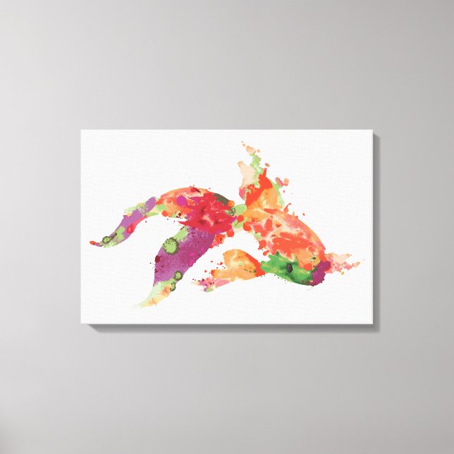 watercolor fish canvas print (Front)