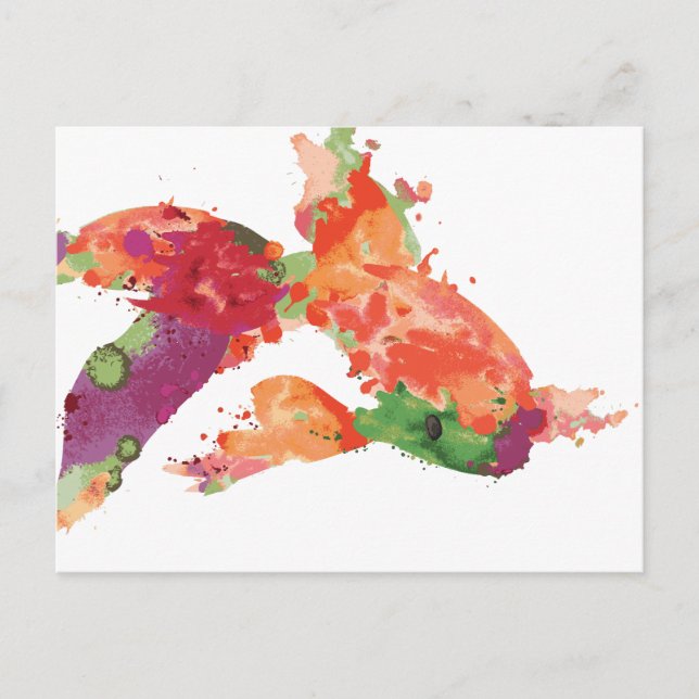 watercolor fish postcard (Front)