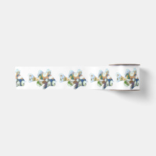 Watercolor Fish Ribbon Satin Ribbon
