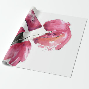 Watercolor Flamingo Gifts Lover Flamingo Lovers Wrapping Paper