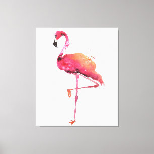 Watercolor Flamingo Lovers Funny Flamingo Lovers Canvas Print