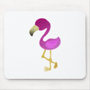 Watercolor Flamingo Mouse Pad