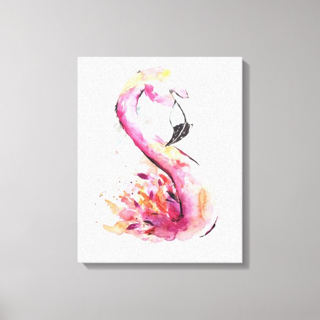 Watercolor Flamingo Print Art | Funny Flamingo (Front)