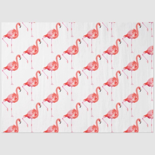 Watercolor Flamingo Series Design 13 Tissue Paper (Front)