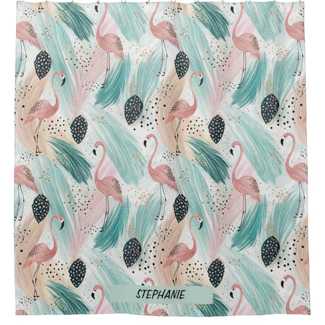 Watercolor Flamingo Tropical Pattern (Front)