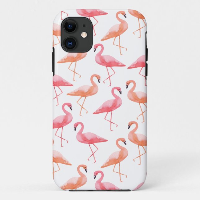 Watercolor Flamingos Case-Mate iPhone Case (Back)
