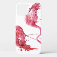 Watercolor Flamingos, Elegant Design.