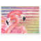 Watercolor Flamingos Glitter Gold Stripes