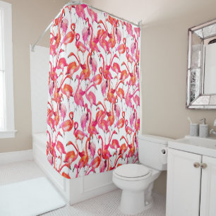 Watercolor Flamingos In Watercolors