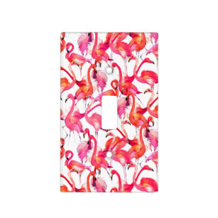 Watercolor Flamingos In Watercolors Light Switch Cover
