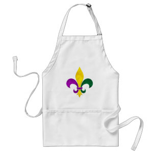 watercolor fleur de lis standard apron