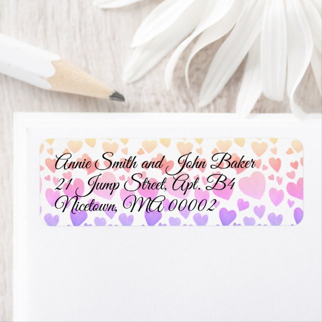 Watercolor Floating Hearts (Customizable) (Insitu)