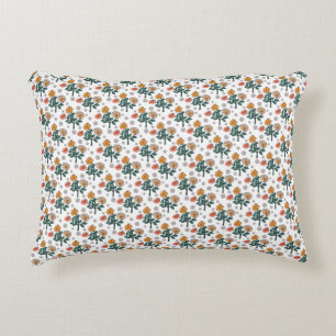 Watercolor floral accent pillow