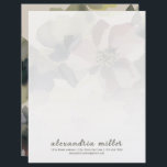 Watercolor Floral and Greenery Stationery<br><div class="desc">Elevate your correspondence with this elegant watercolor floral and greenery stationery featuring a beautiful dusty pink and earth tone green colour palette. The stationery can be personalized with your name and contact information n a deep grey script font in the lower thirds. Perfect for sending thoughtful notes, thank you cards,...</div>