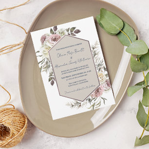 Watercolor Floral Arch Garden Romantic  Wedding  Invitation