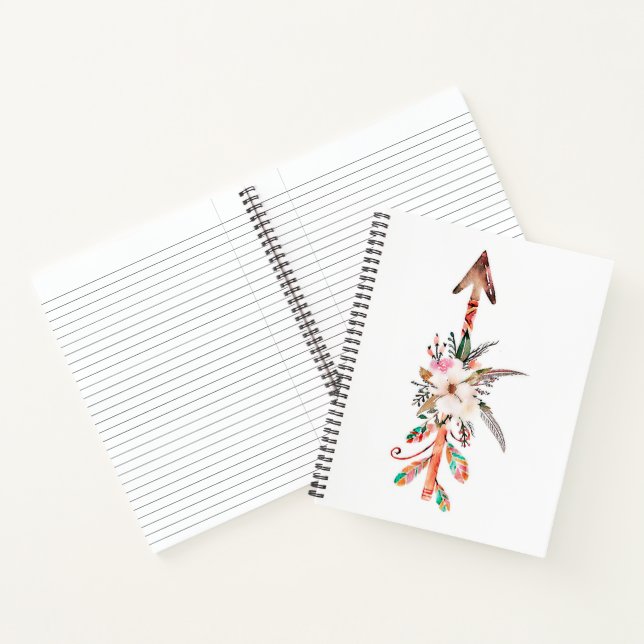 Watercolor floral arrow notebook (Inside)