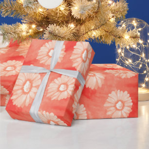 WATERCOLOR FLORAL ART SPRING DESIGN WRAPPING PAPER