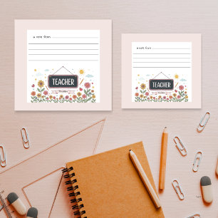Watercolor Floral Art Teacher Appreciation Gift  Notepad