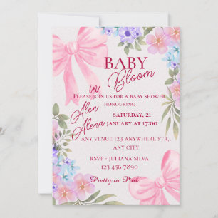Watercolor Floral baby shower invitation
