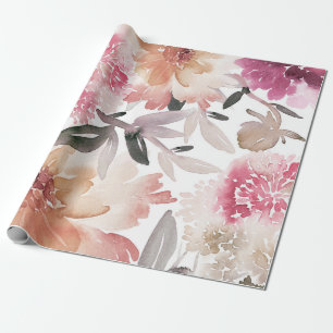 Watercolor floral backgroundpattern,flower,art,flo wrapping paper