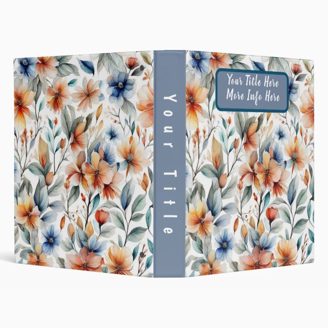 Watercolor Floral Beauty II Binder (Background)