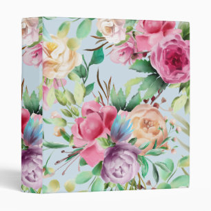 Watercolor Floral Binder