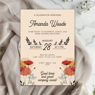 Watercolor Floral Birthday Invite