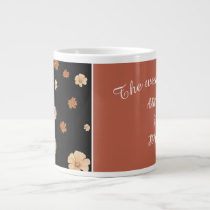 watercolor floral boho earthly color wedding large coffee mug