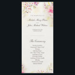 Watercolor Floral Boho Wedding Program Rack Cards<br><div class="desc">Customize this Stylish Beautiful and Romantic Watercolor Pretty Floral Wedding Program Rack Cards,  with vintage boho bohemian feel,  fully customizable and set as a template for your easy customization. Replace all the template information on the front and on the back side with your own.</div>