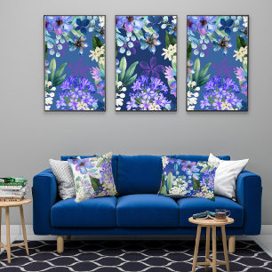 watercolor floral botanical foliage greenery poster