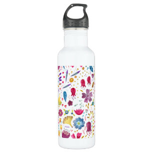 Watercolor Floral Botanical Hedgerow Pattern 710 Ml Water Bottle