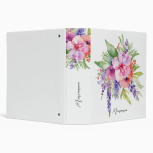Watercolor Floral Bouquet Binder