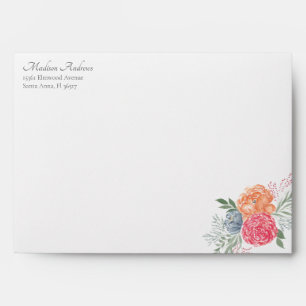 Watercolor Floral Bouquet Envelope