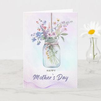 Watercolor Floral Bouquet Mother’s Day Card