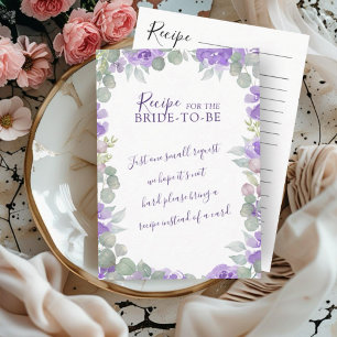 Watercolor Floral Bridal Shower Enclosure Car Card