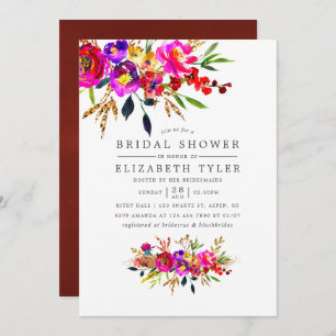 Watercolor Floral Bridal Shower Invitation