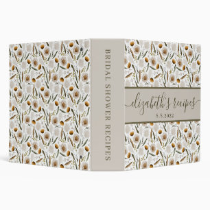Watercolor Floral Bridal Shower Recipe Binder