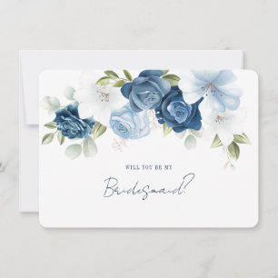 Watercolor Floral Bridesmaid Proposal Card