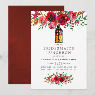Watercolor Floral Bridesmaids Luncheon Invitation