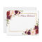 Watercolor Floral Burgundy Gold Frame Personalized