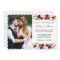 Watercolor Floral Burgundy Photo Wedding