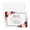 Watercolor Floral Burgundy Wedding RSVP