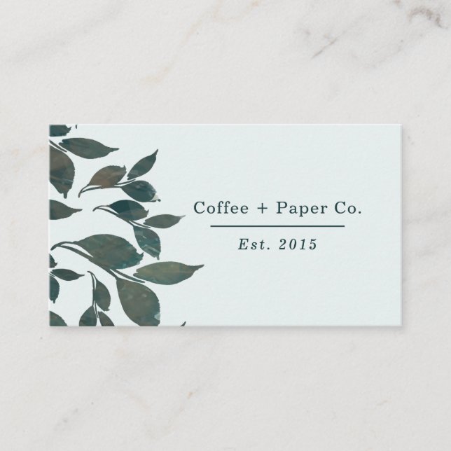 Watercolor floral business card (Front)