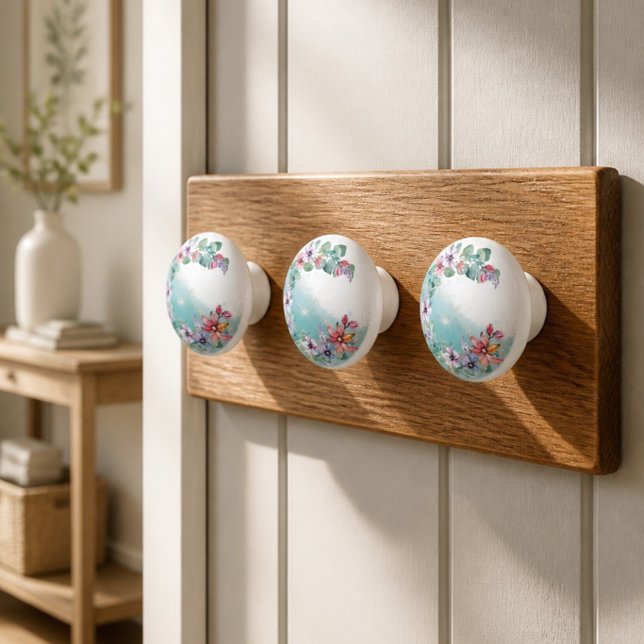 Watercolor Floral Ceramic Knob (Creator Uploaded)